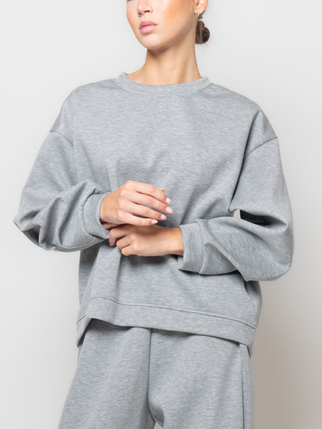 Felpa in neoprene con manica rappresa