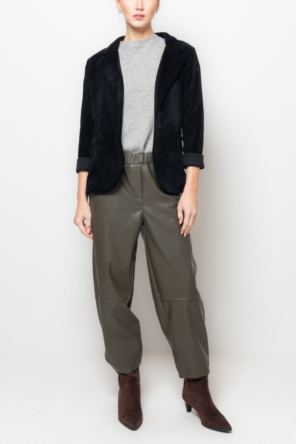 Giacca sfiancata in velluto