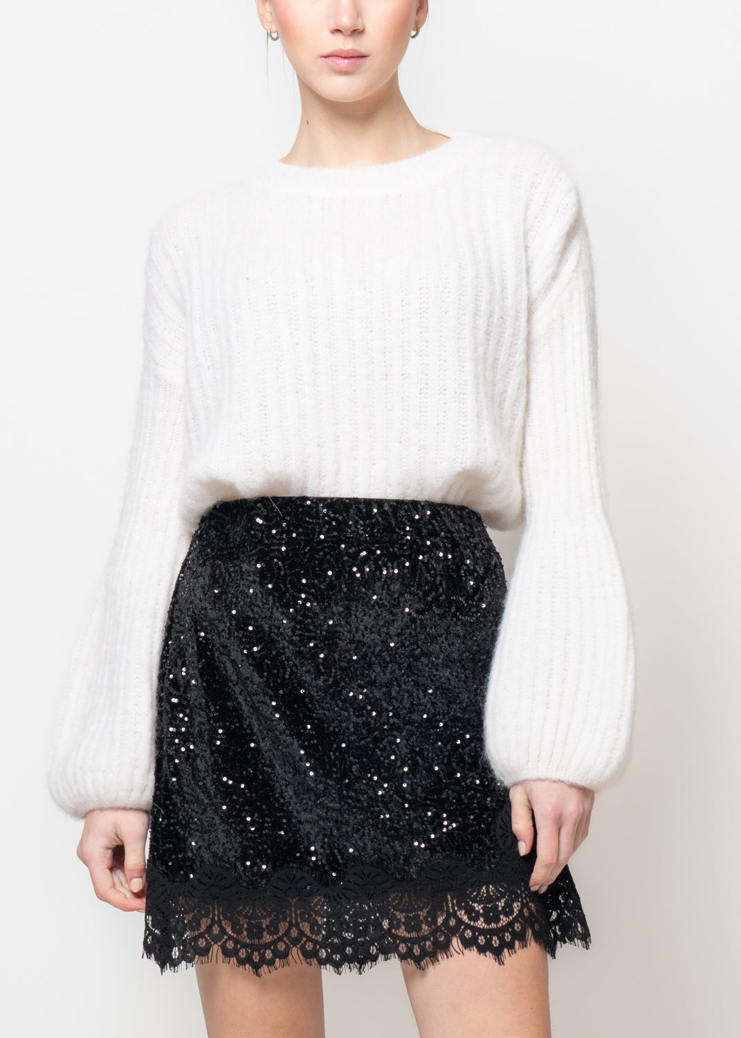 Gonna corta in paillettes