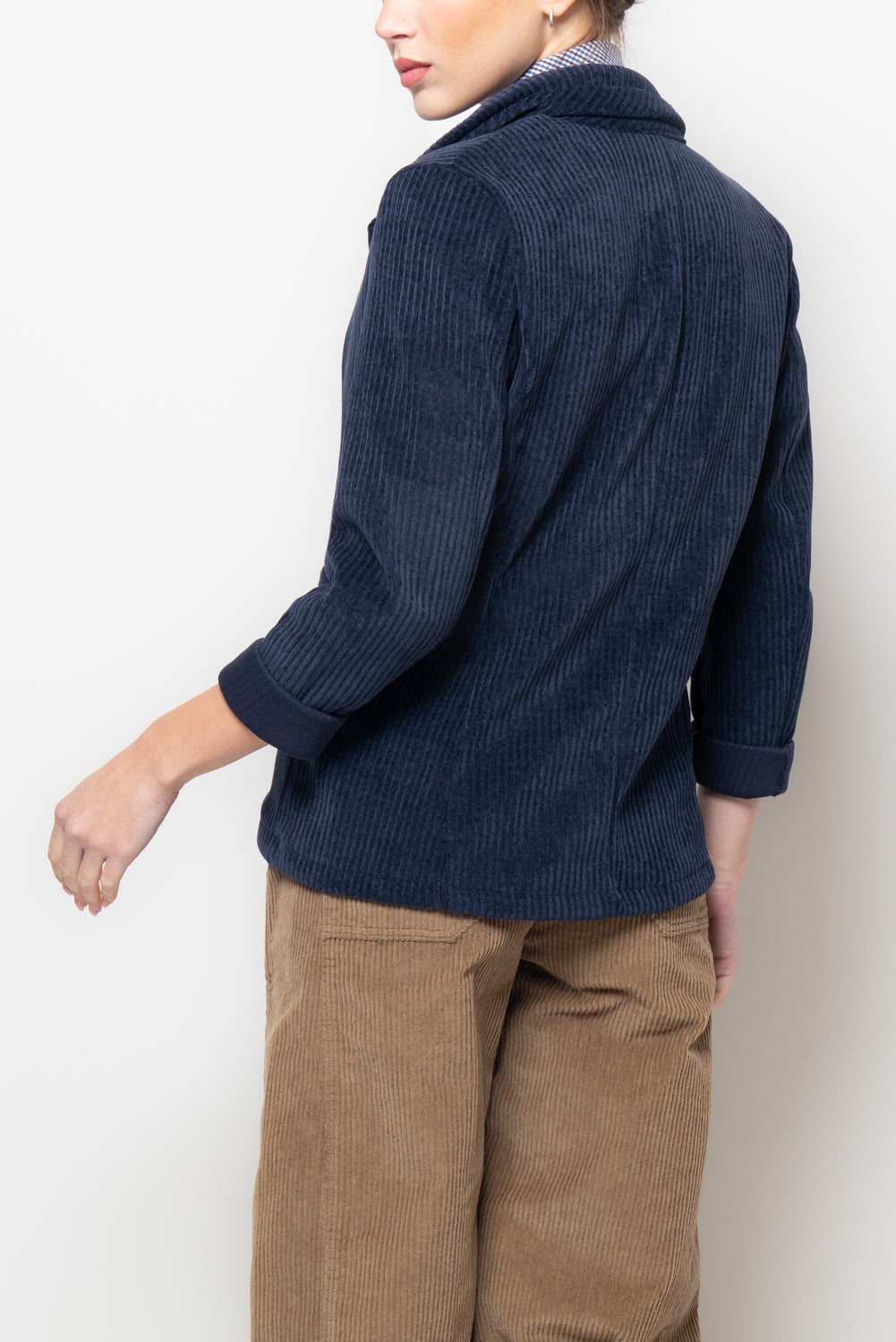 Giacca sfiancata in velluto