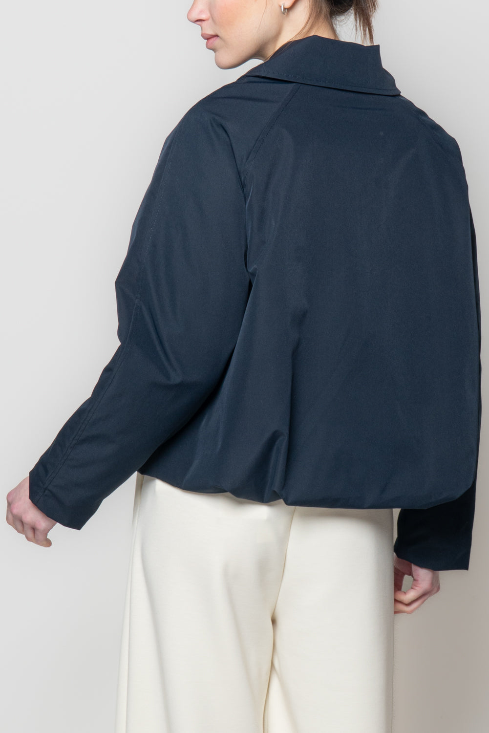 Bomber impermeabile con colletto