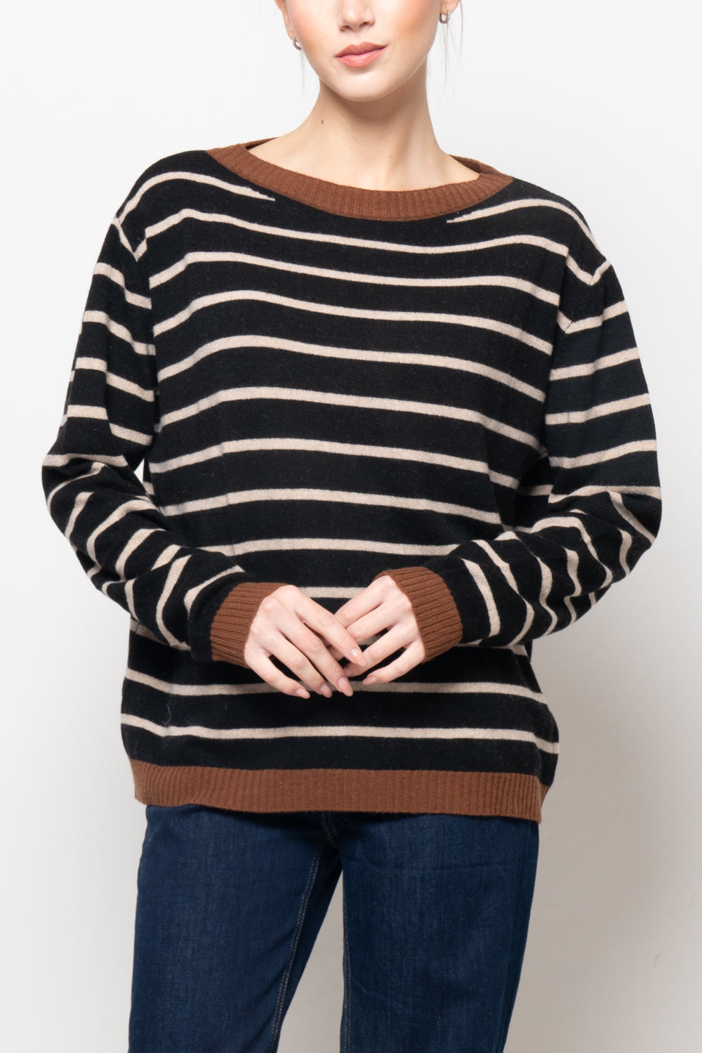 Maglia a scatola a righe