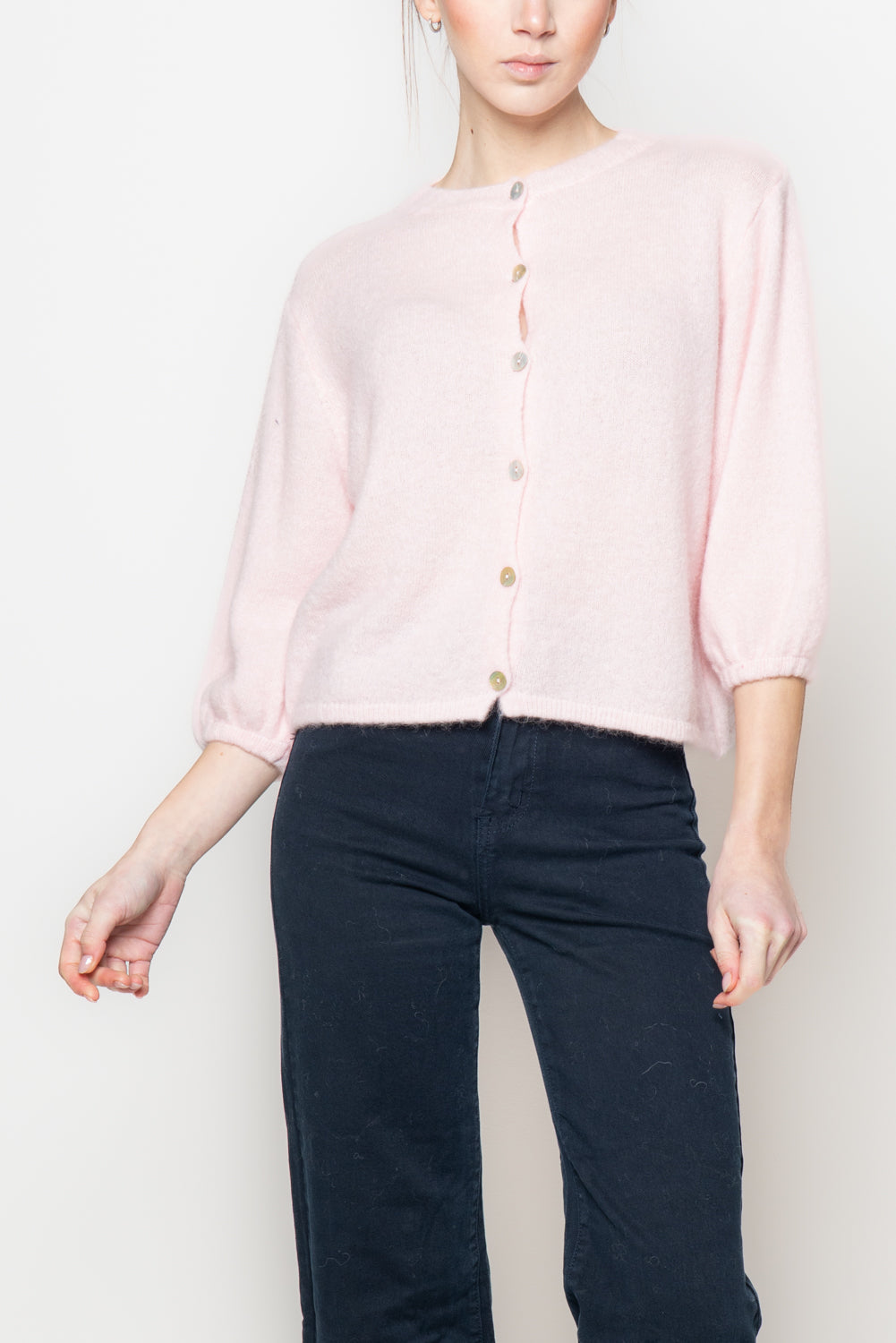 Cardigan con manica volume