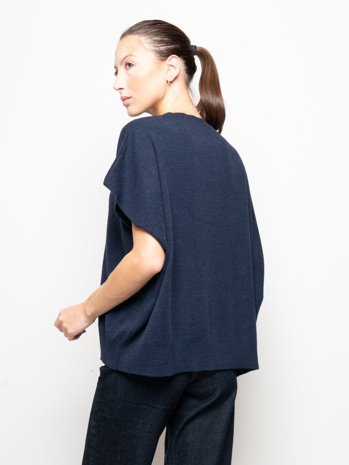 Gilet over misto lana