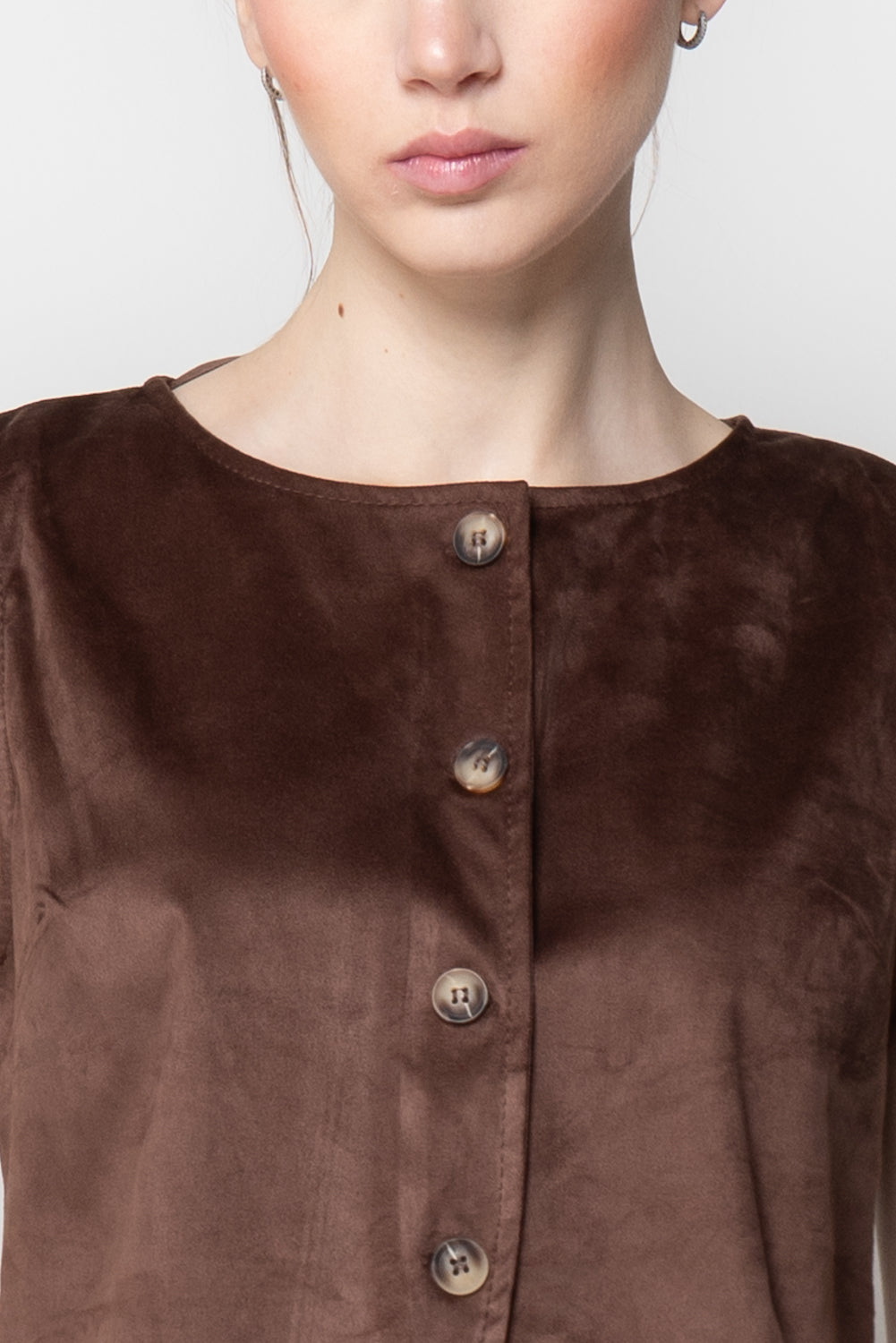 Gilet effetto scamosciato