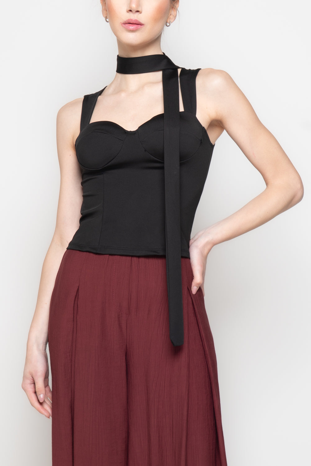 Top Bustier con Coppe Preformate