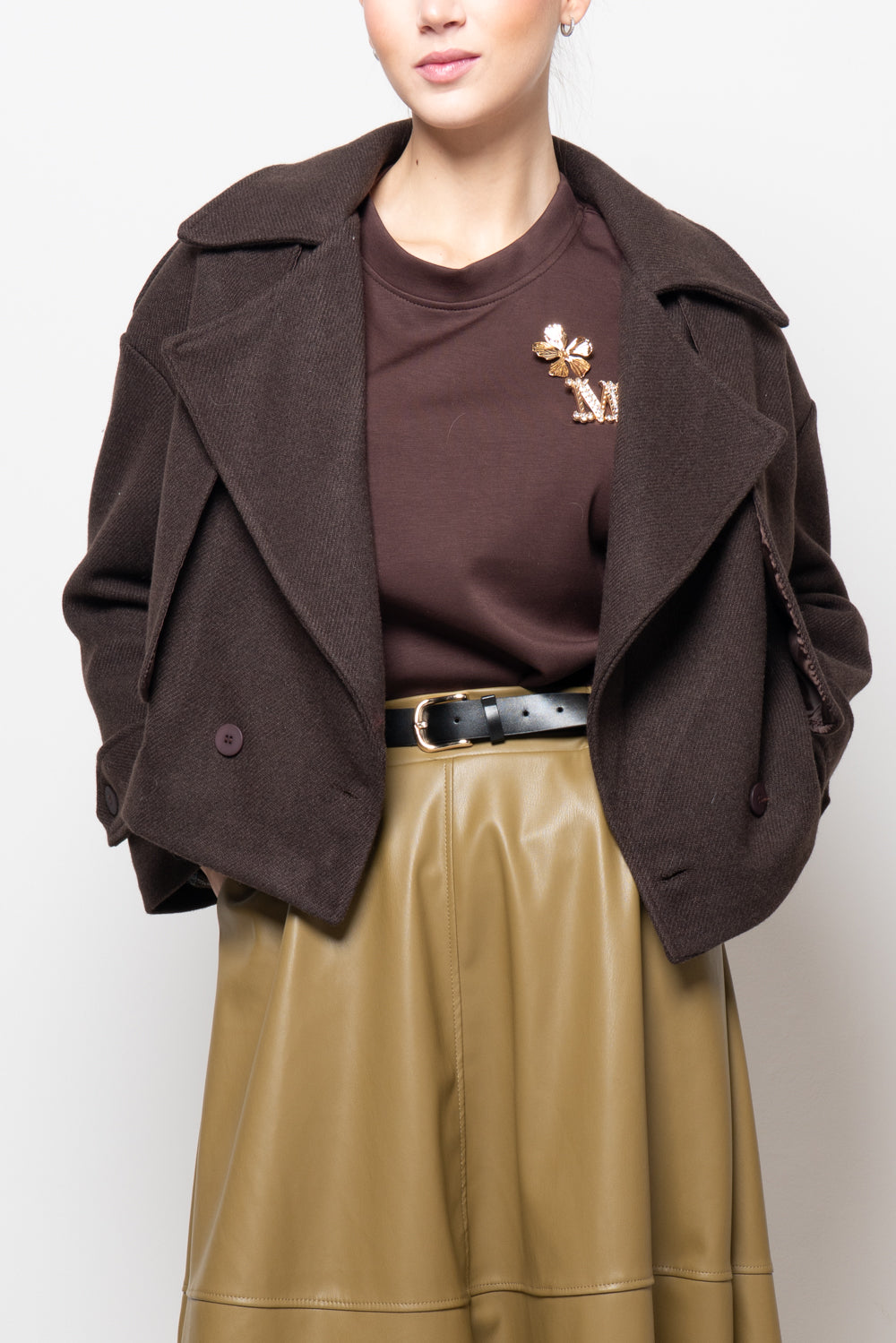 Giubbotto doppiopetto crop