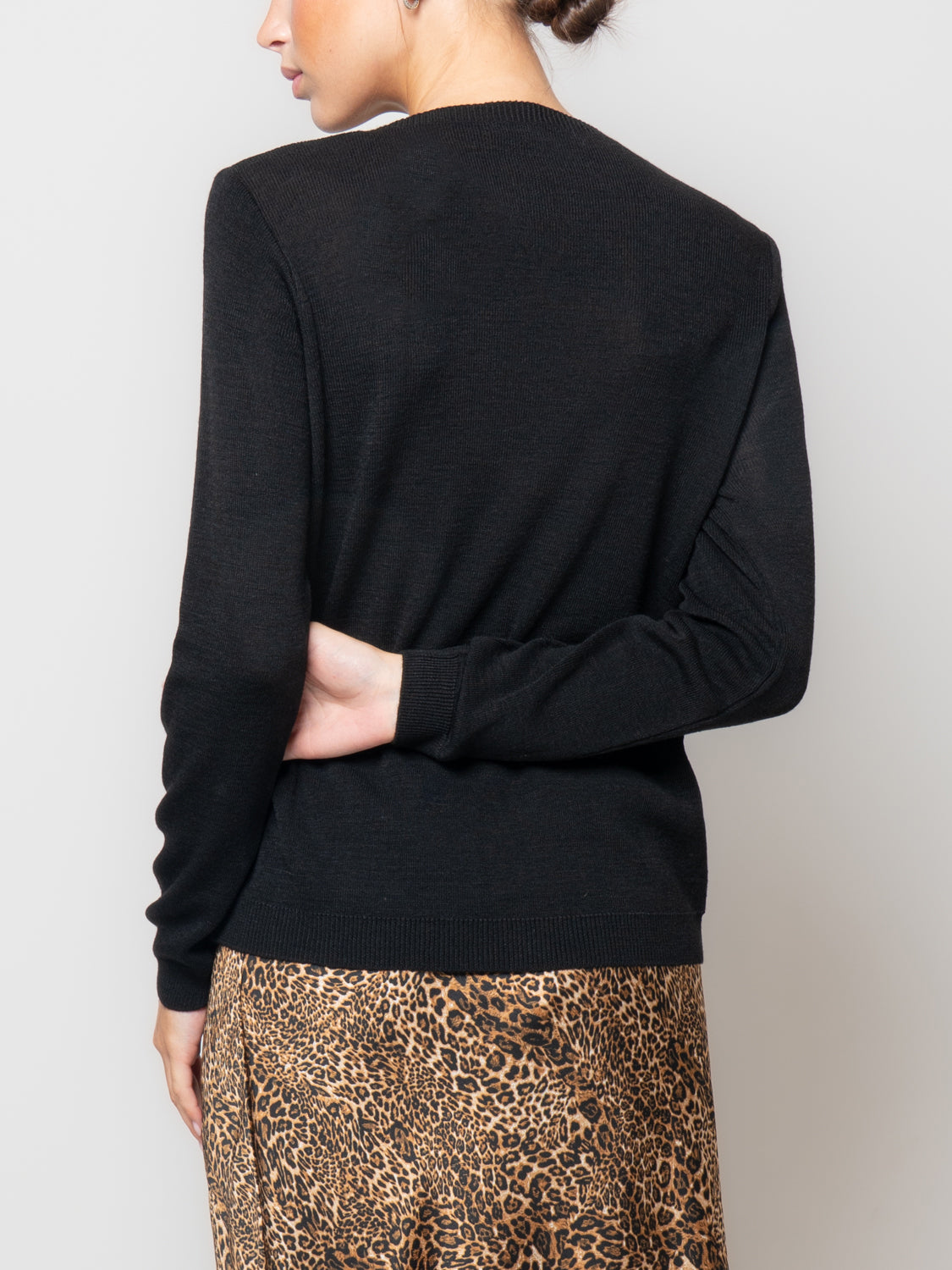 Maglia paricollo in misto lana