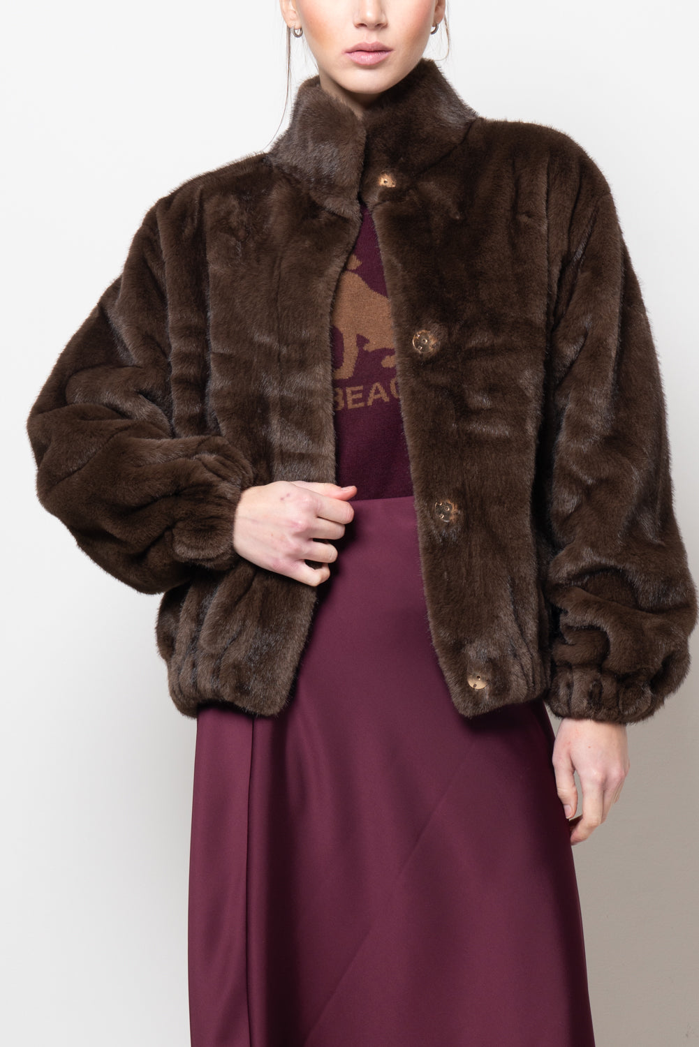 Bomber in ecopelliccia