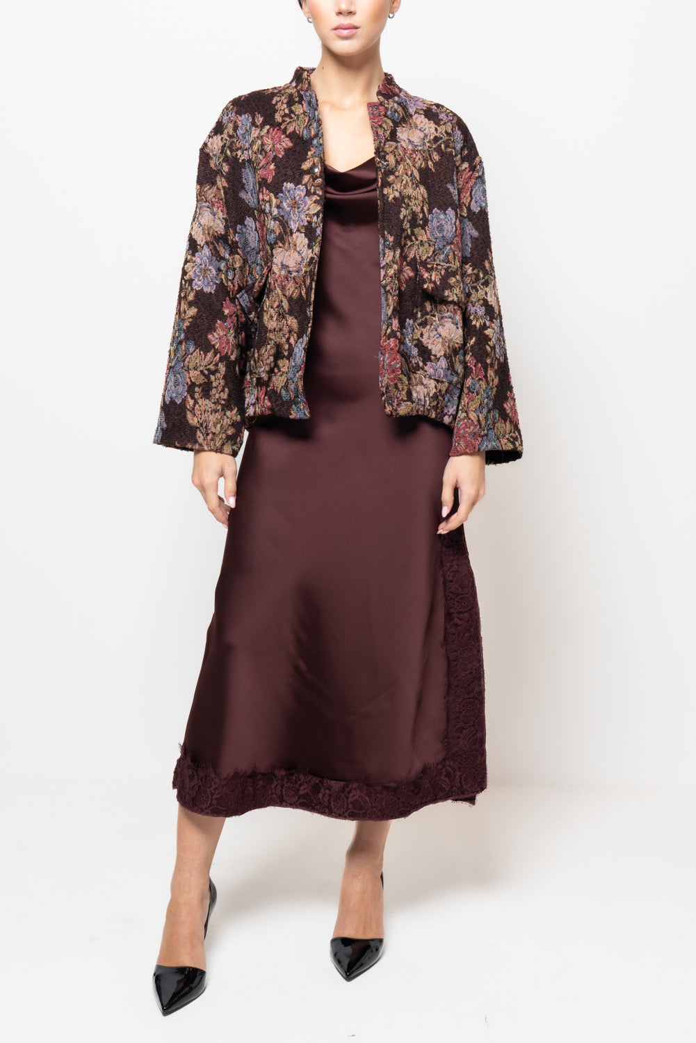 Bomber in stampa floreale