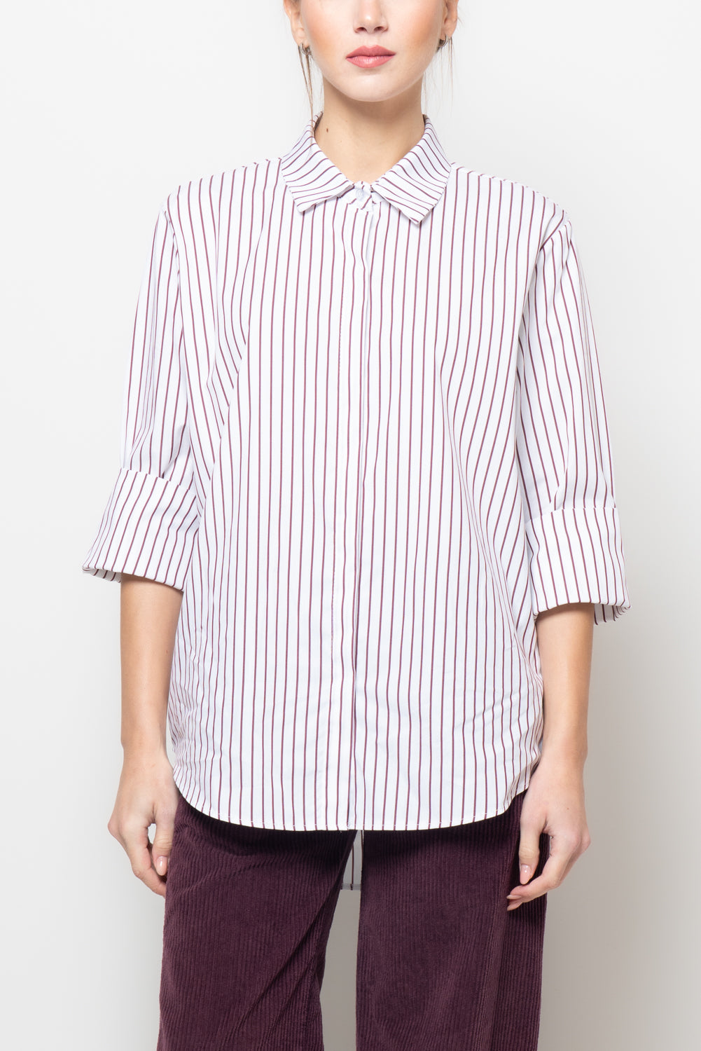 Camicia ampia a righe