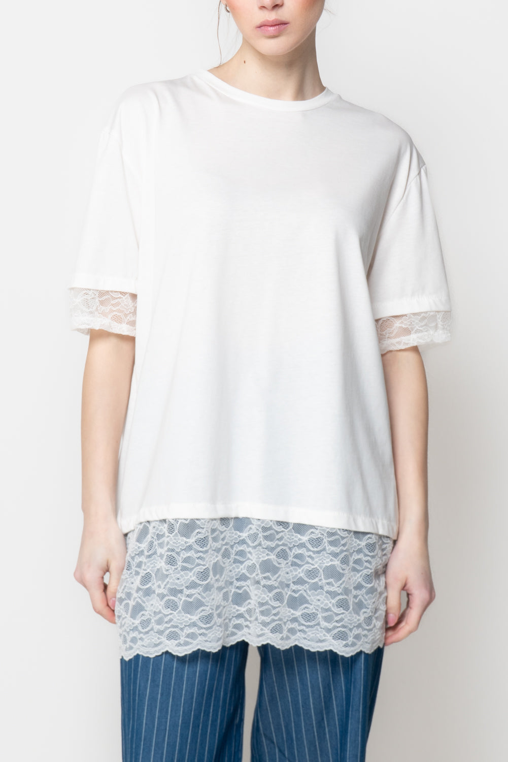 T- Shirt con Pizzo