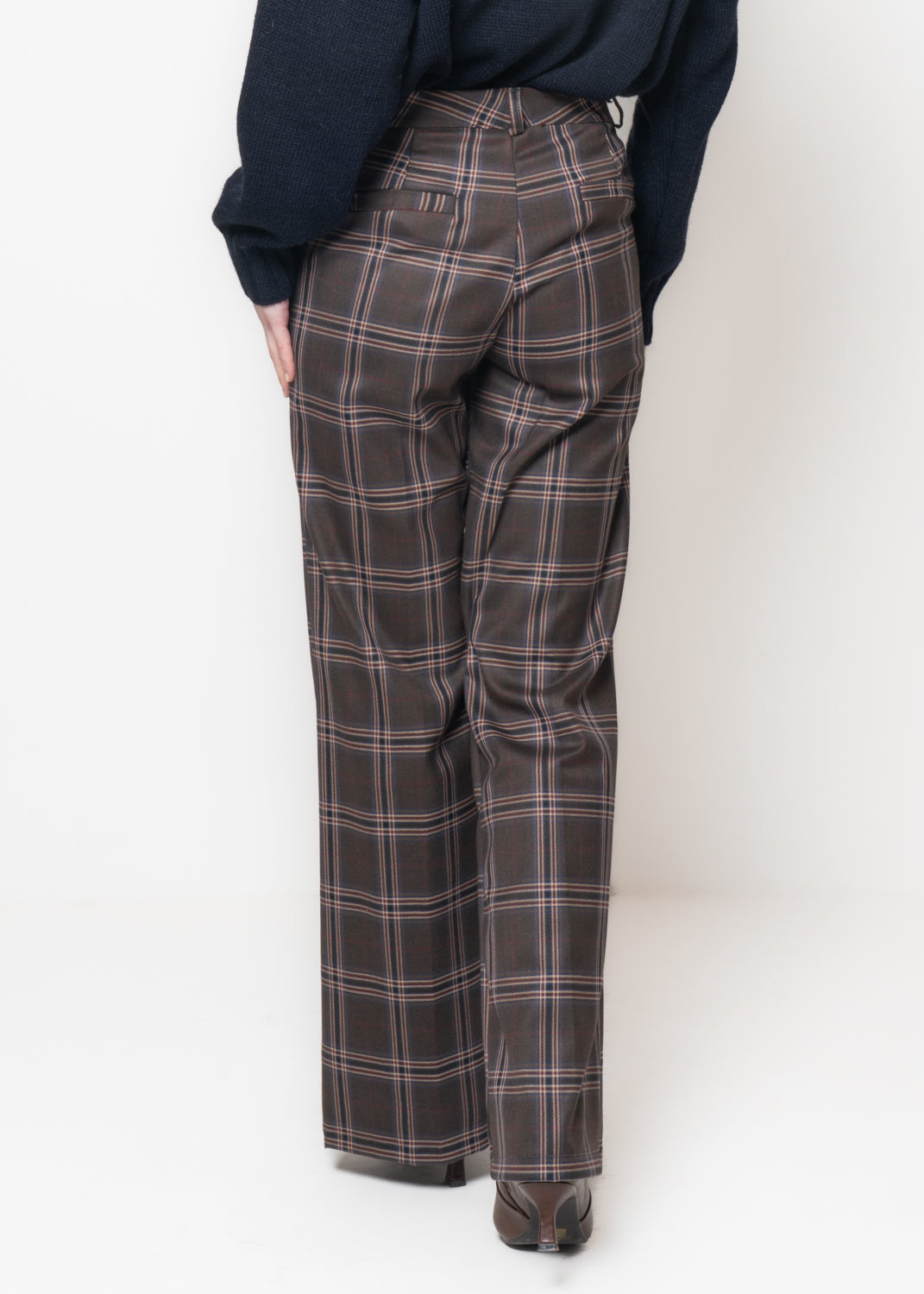 Pantaloni a palazzo a quadri