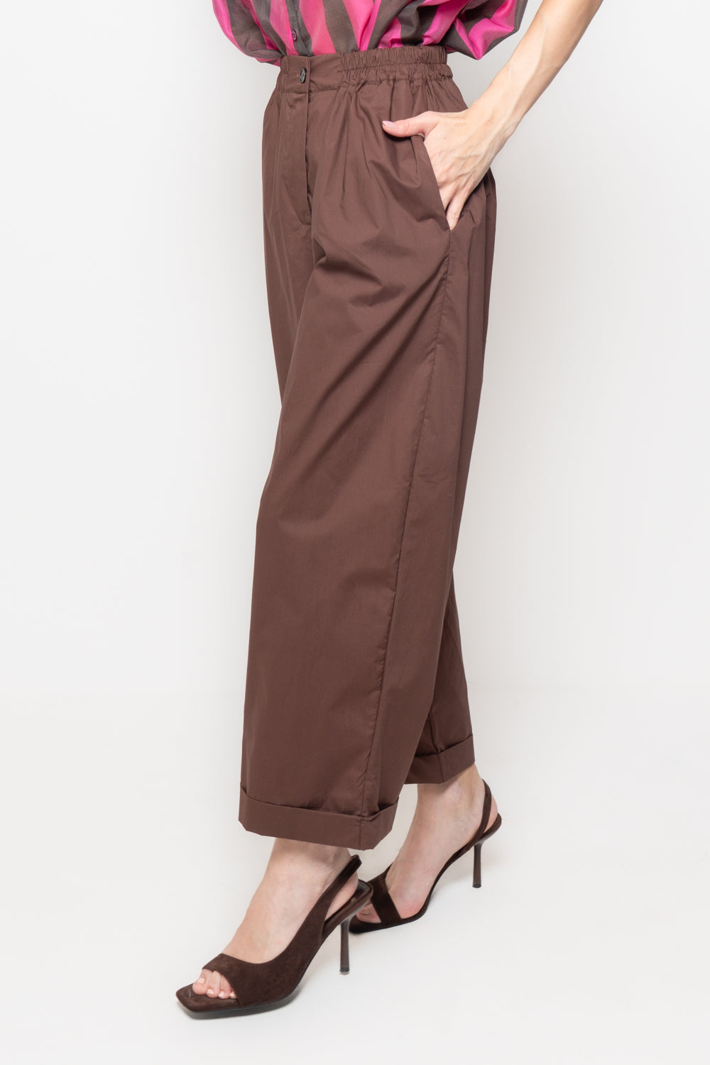 Pantaloni larghi in cotone