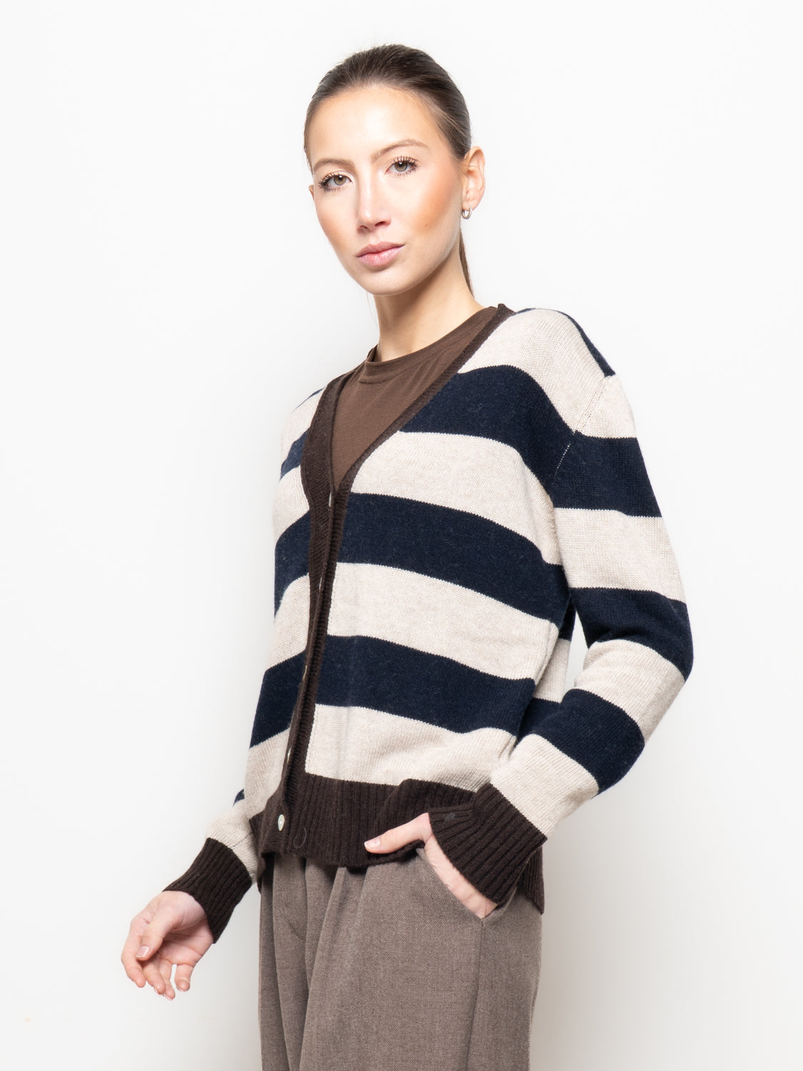 Cardigan a righe