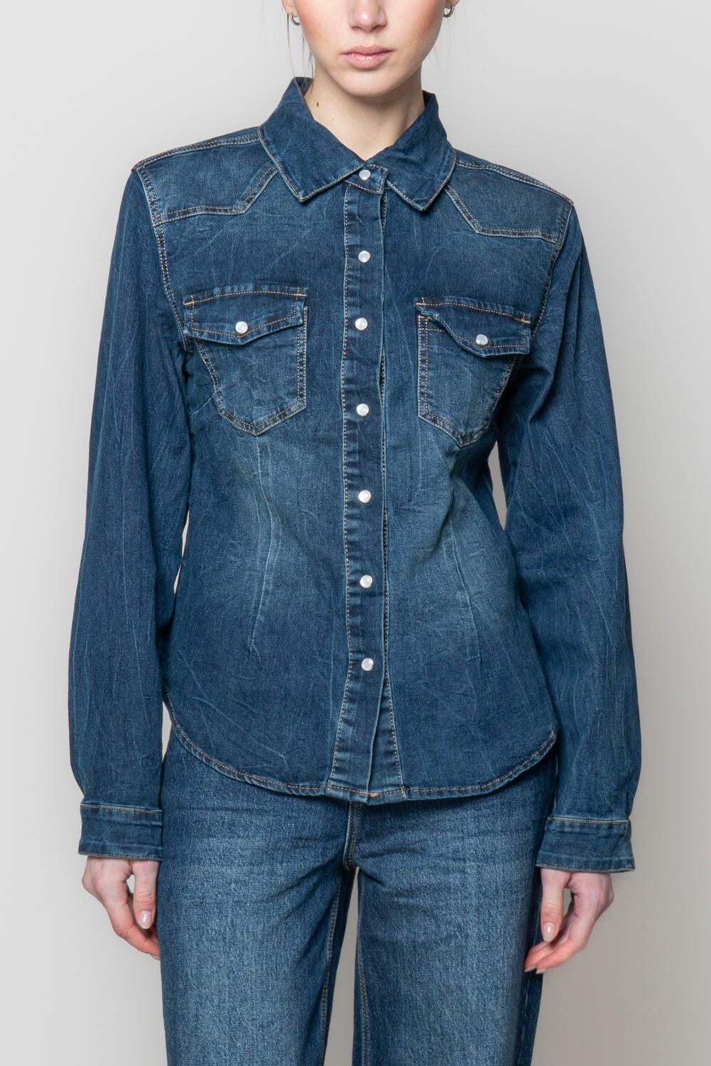 Camiicia di jeans Western