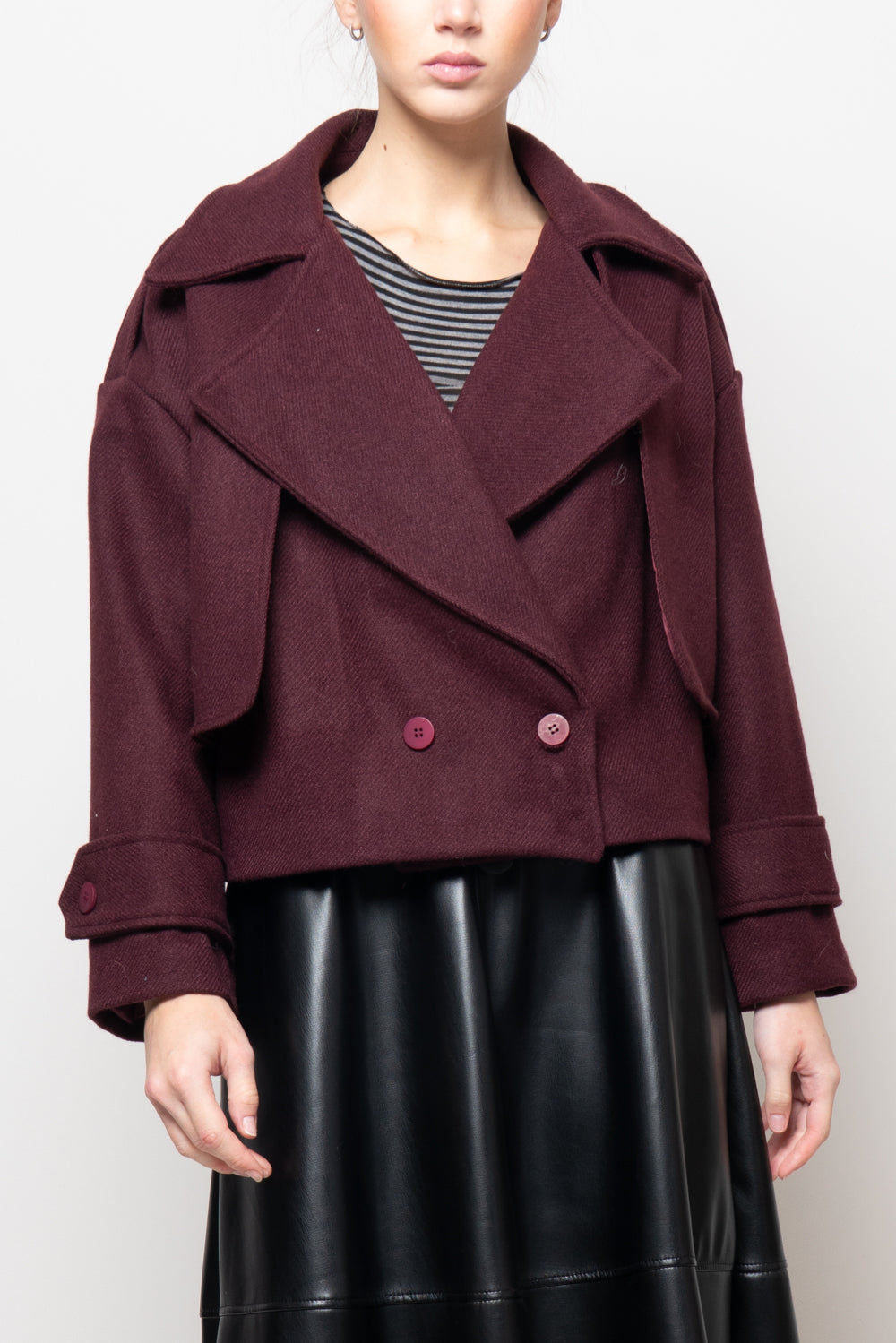 Giubbotto doppiopetto crop