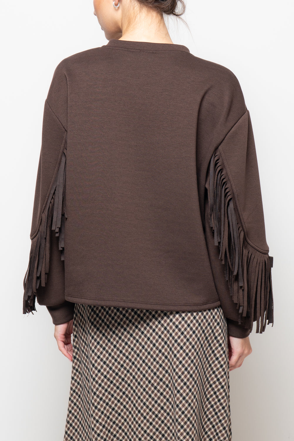 Felpa over con frange