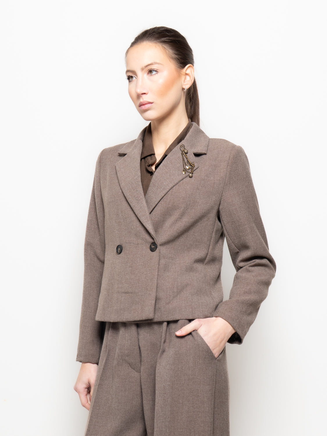 Blazer corto doppiopetto