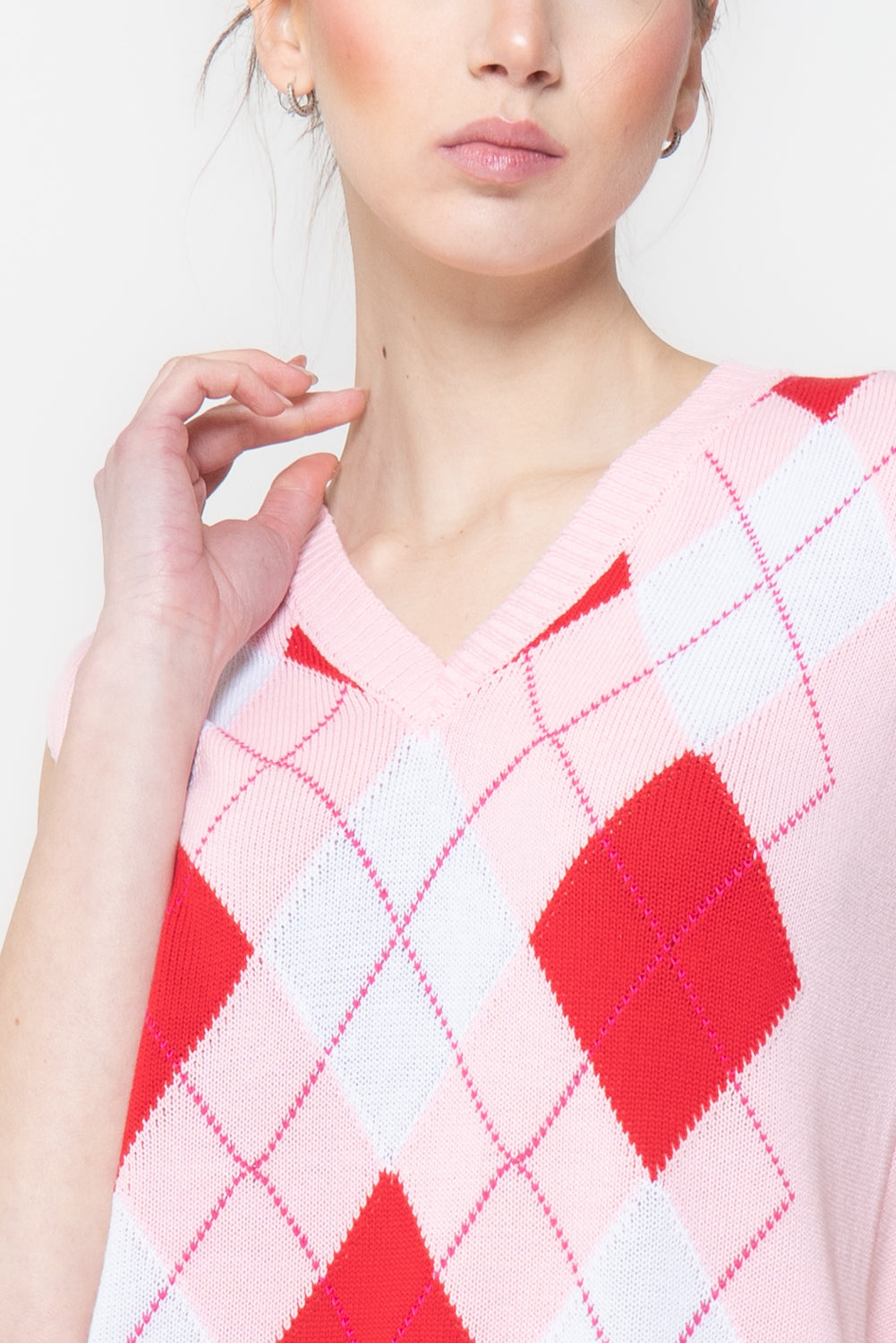 Gilet in Maglia a Rombi