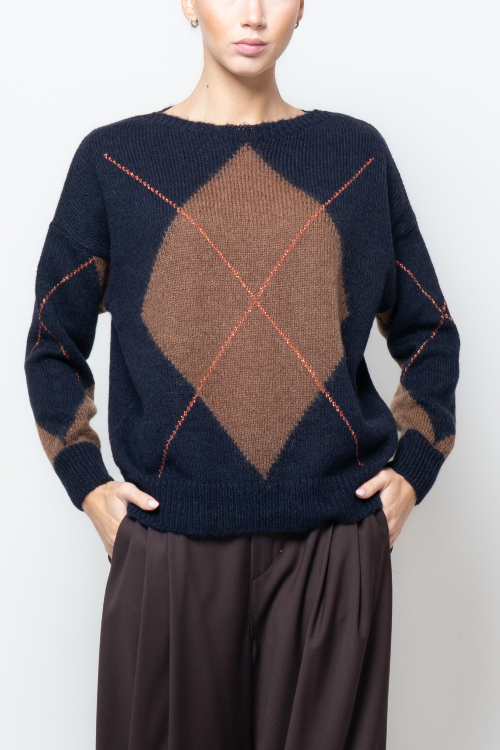 Maglia con motivo a rombo