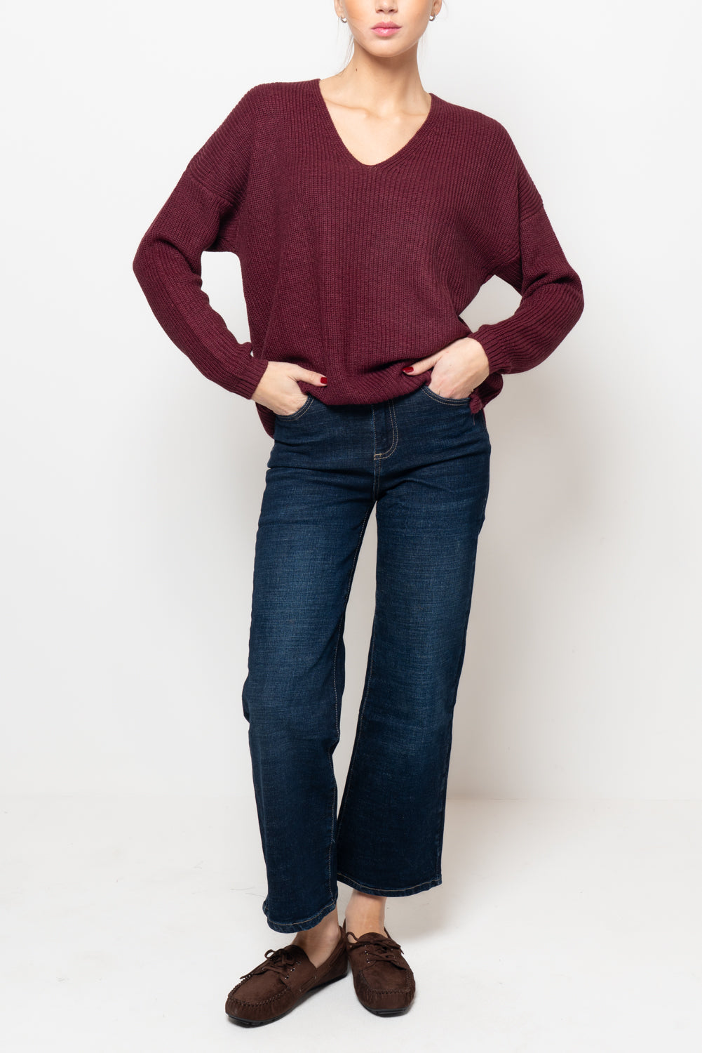 Maglia inglese scollo a V