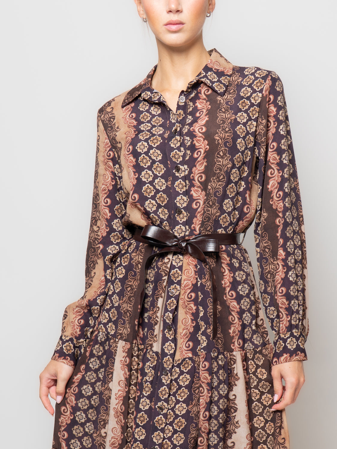 Chemisier in fantasia prugna