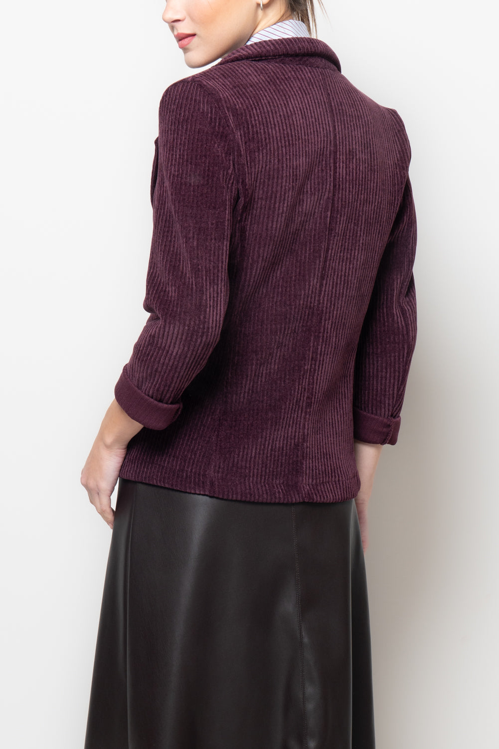 Giacca sfiancata in velluto