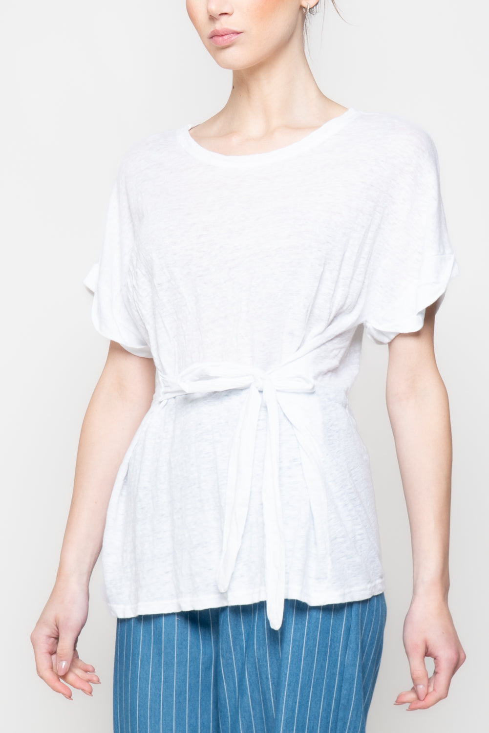Maglia in 100% Lino con fusciacca