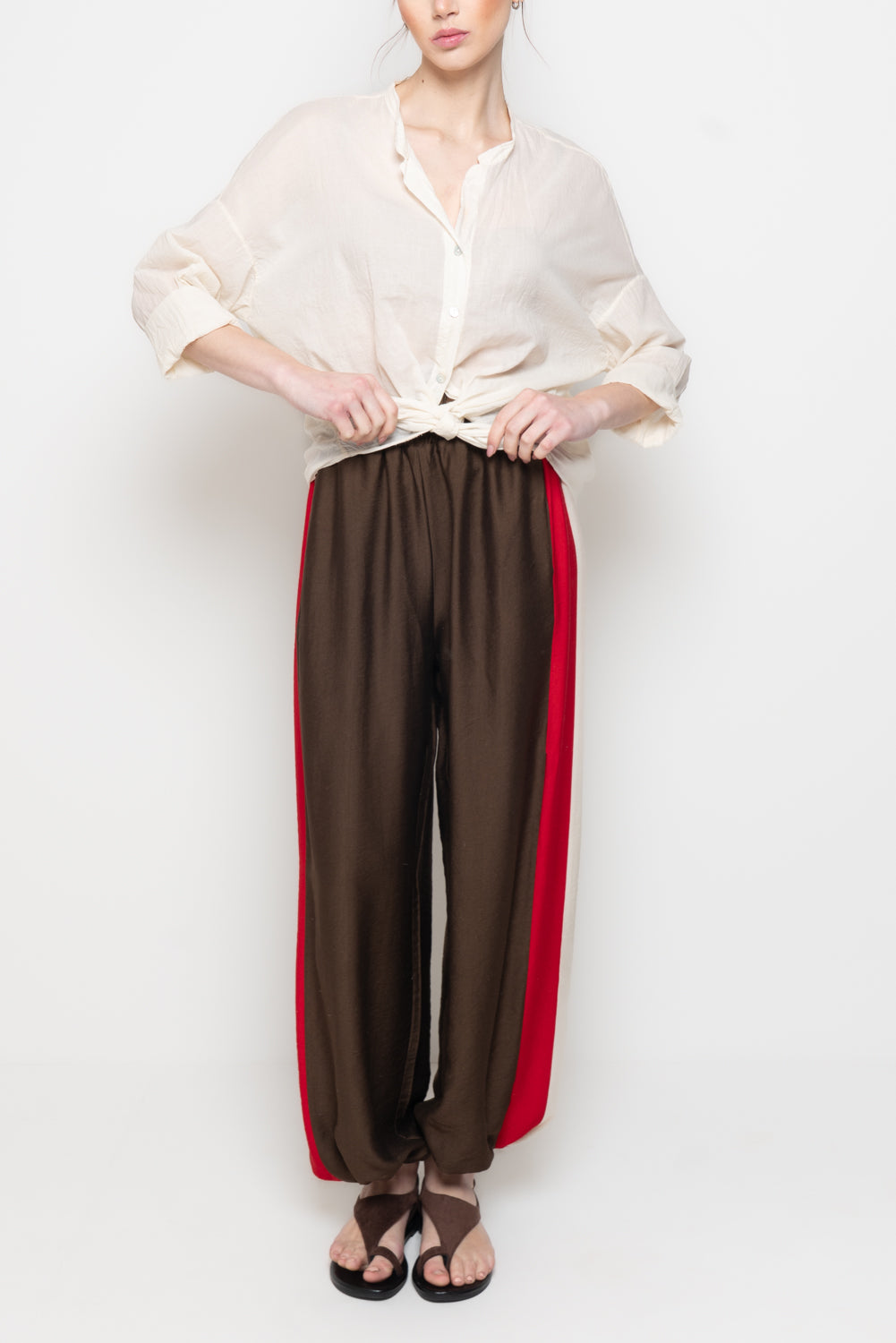 Camicia Oversize con Scollo alla coreana