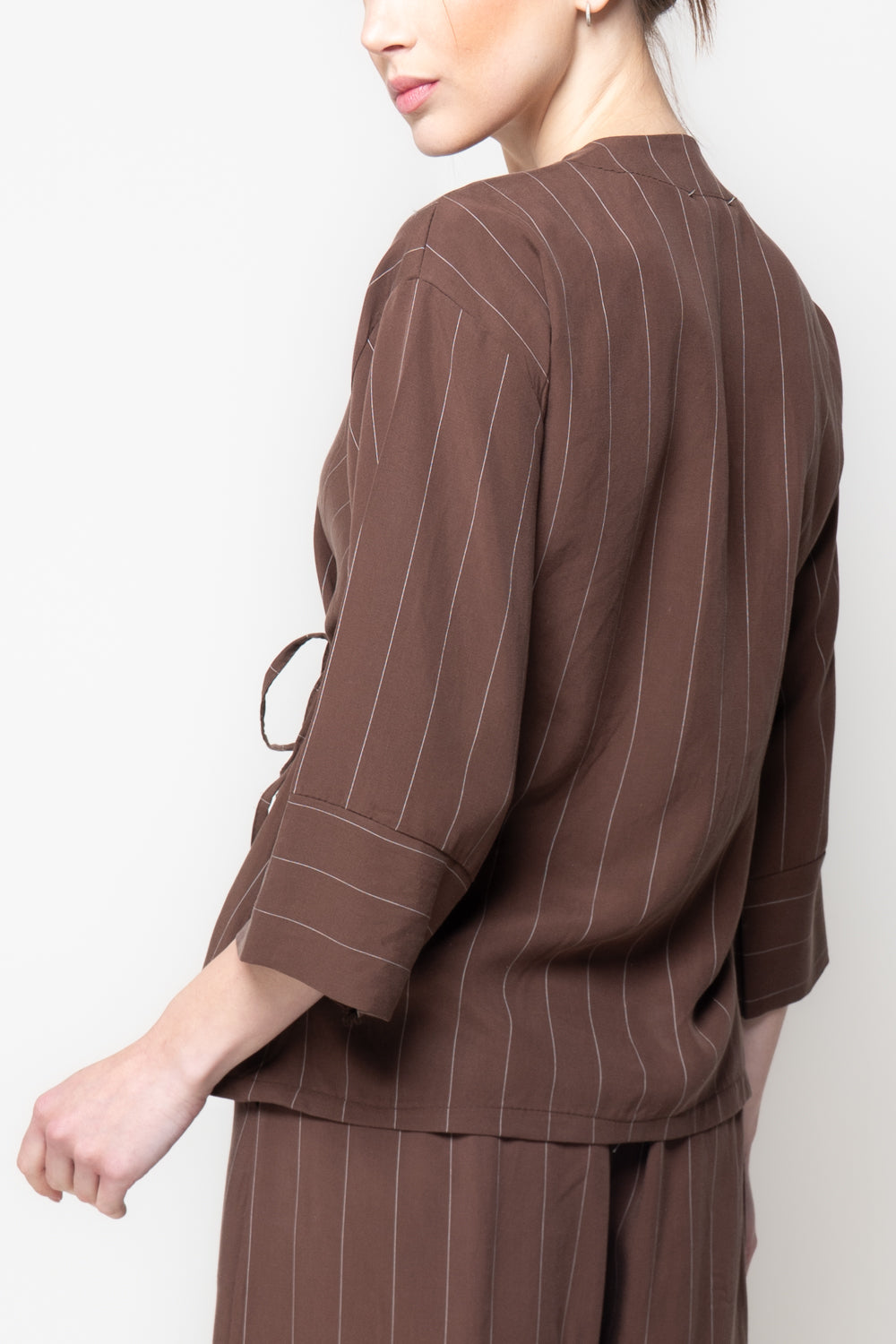 Blusa a Portafoglio Gessata