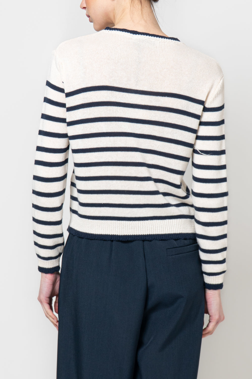 Maglia paricollo a righe