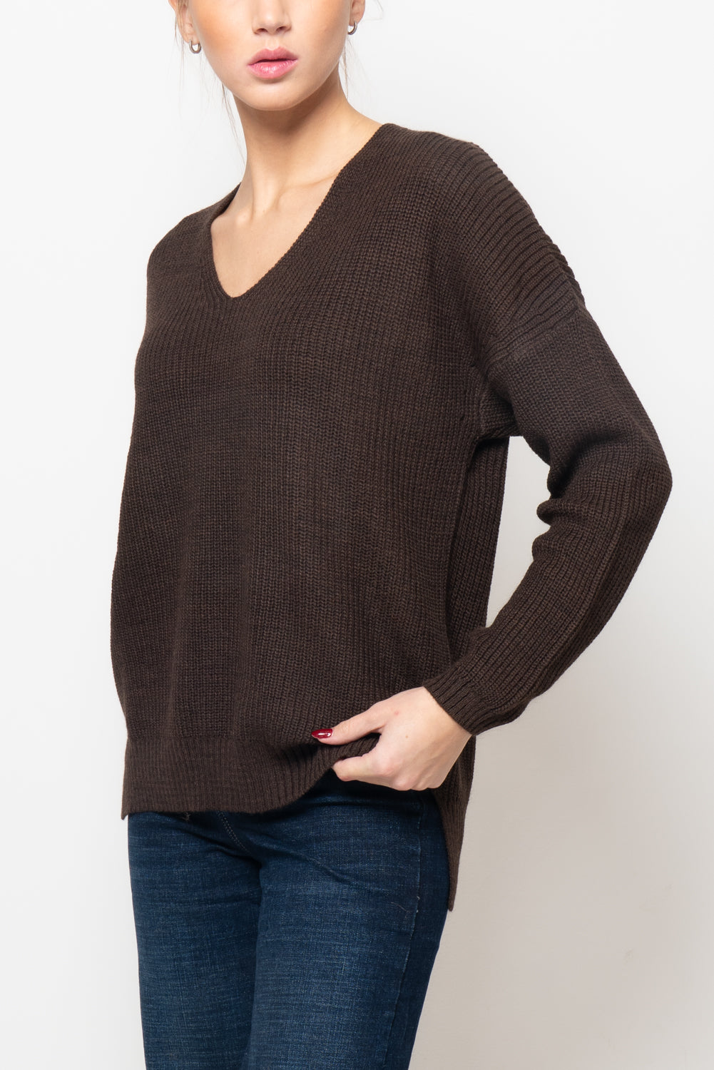 Maglia inglese scollo a V