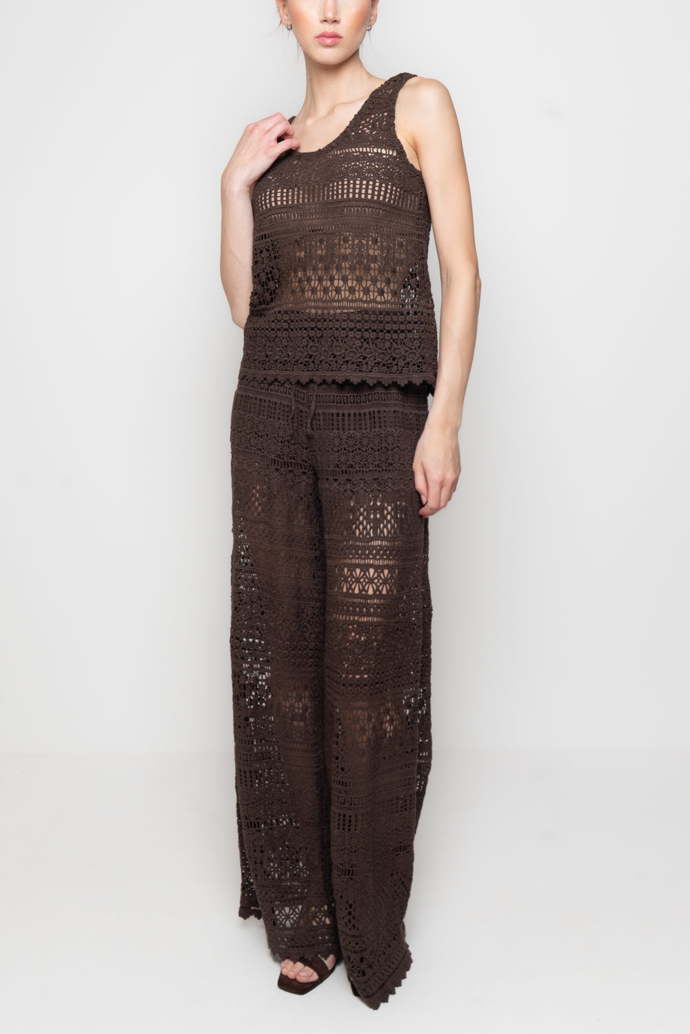 Canotta in Pizzo Macramè