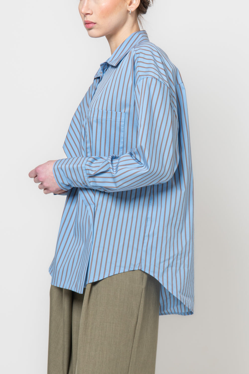 Camicia a righe con patta