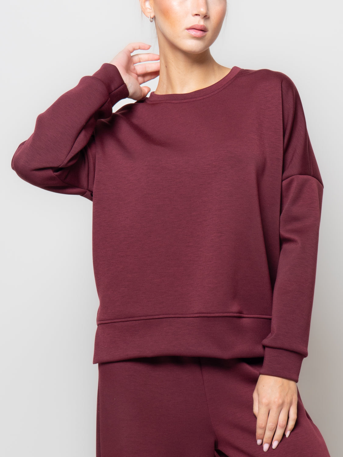 Felpa in neoprene con spacchi laterali