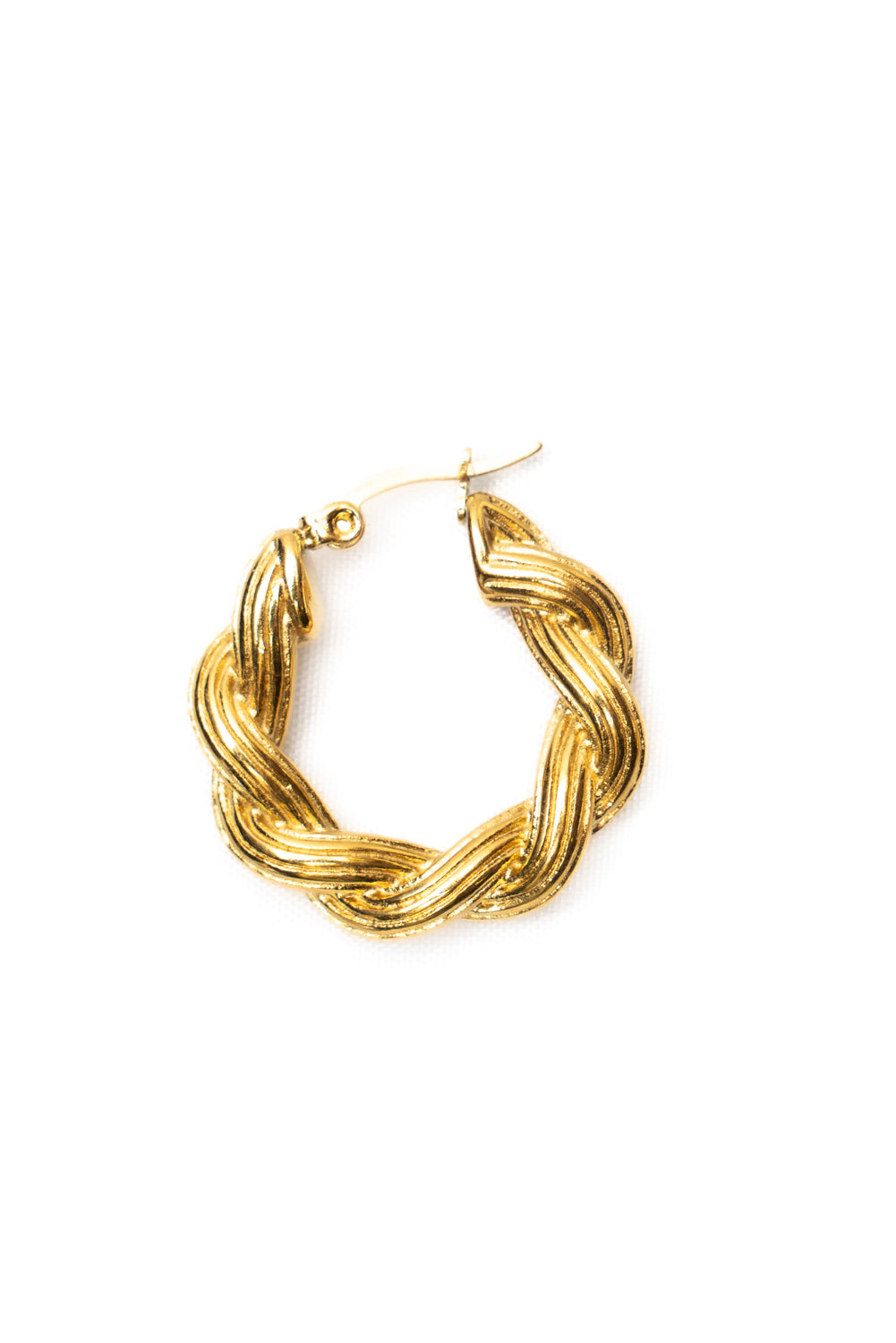 Orecchini a cerchio intrecciato