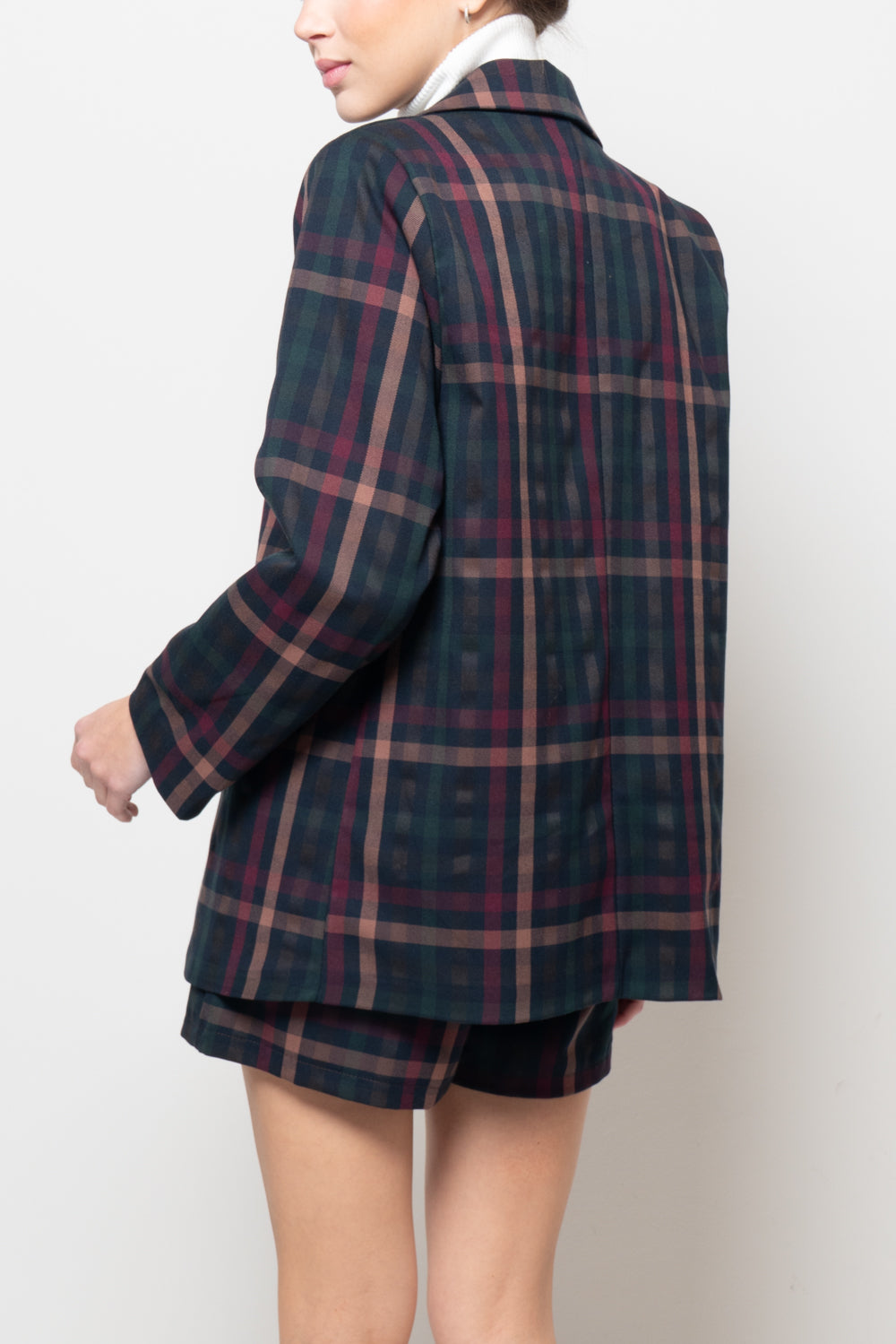 Giacca a quadri con spille