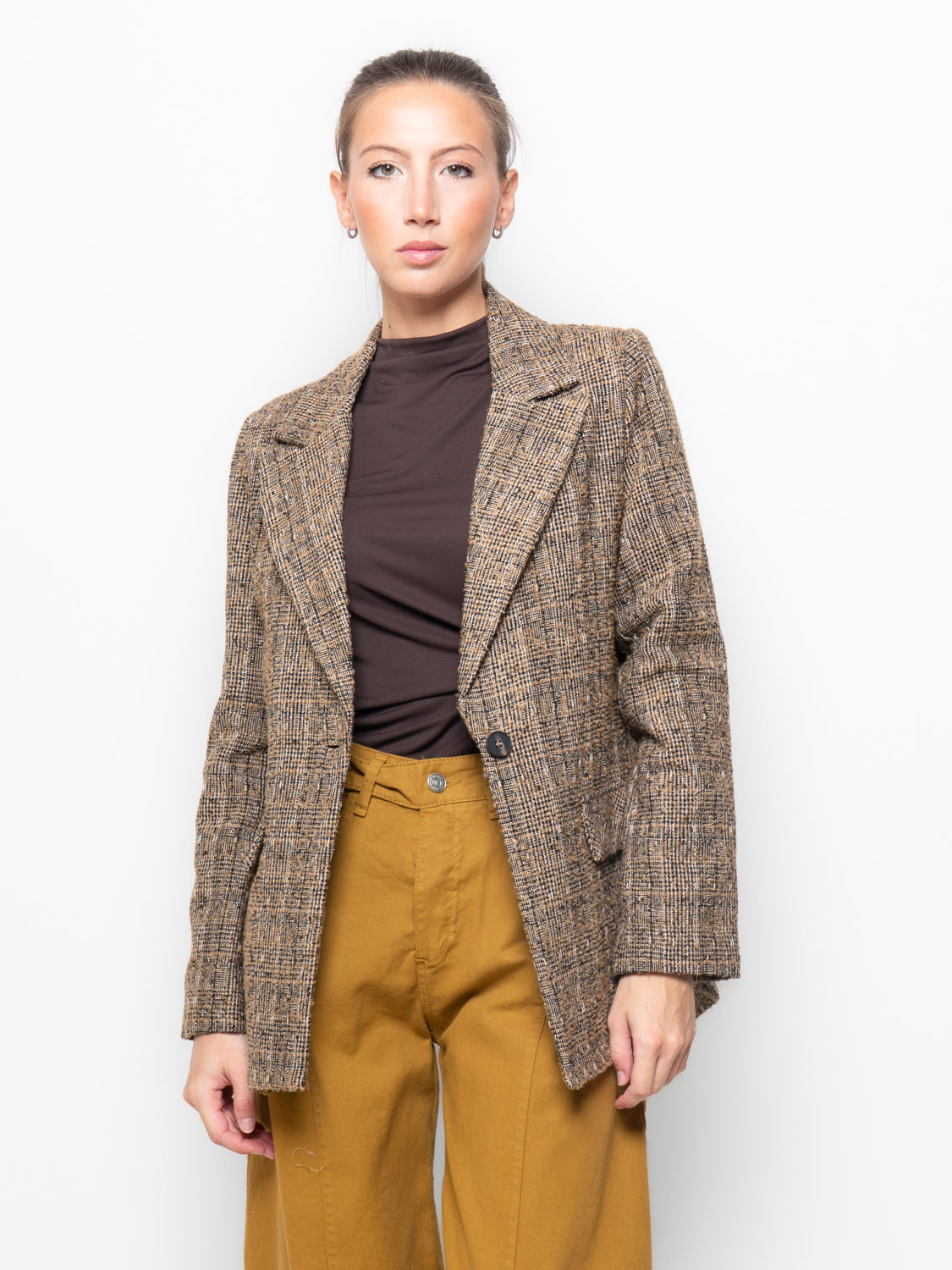 Blazer in tweed spigato