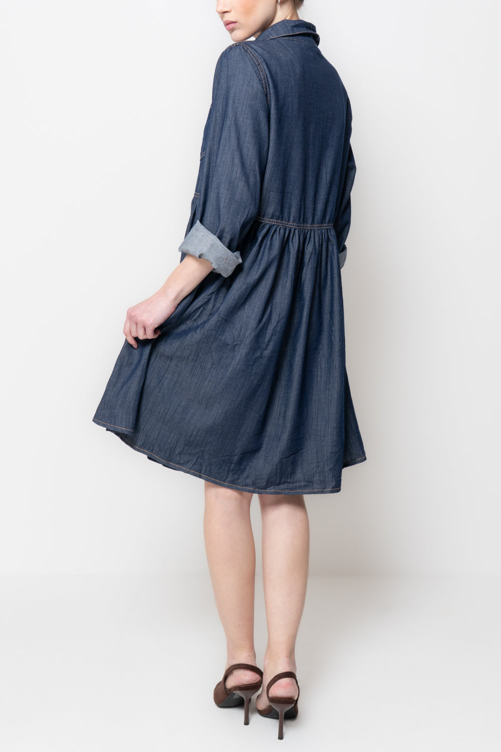 Abito a camicia in chambray