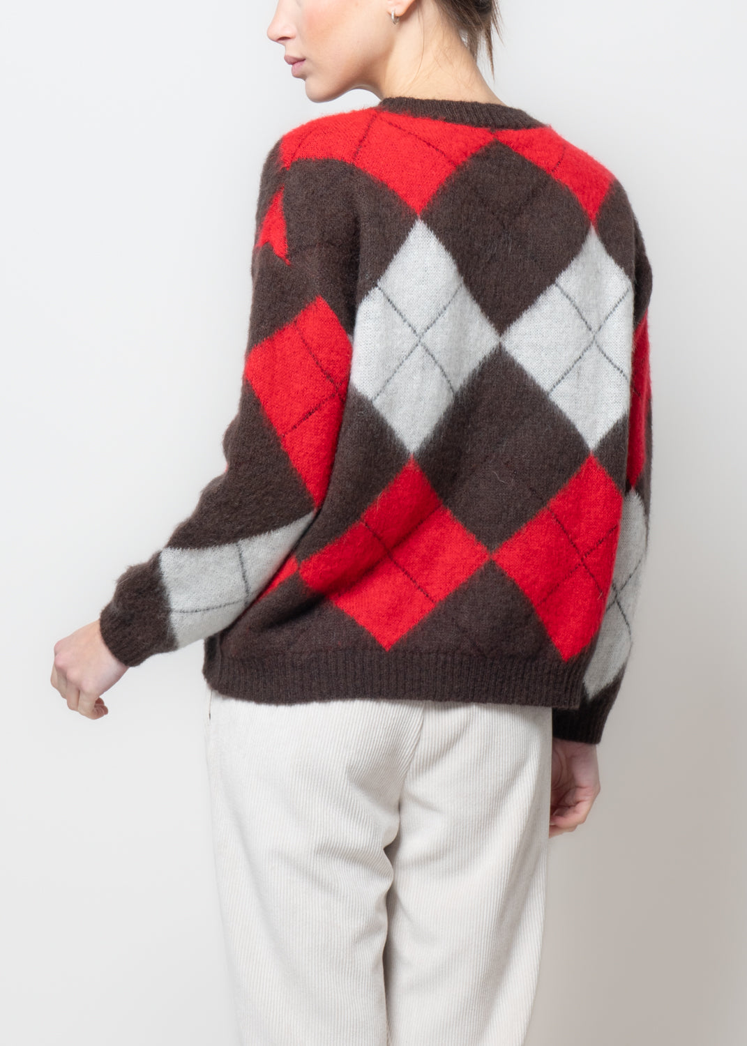 Maglia a rombi garzata