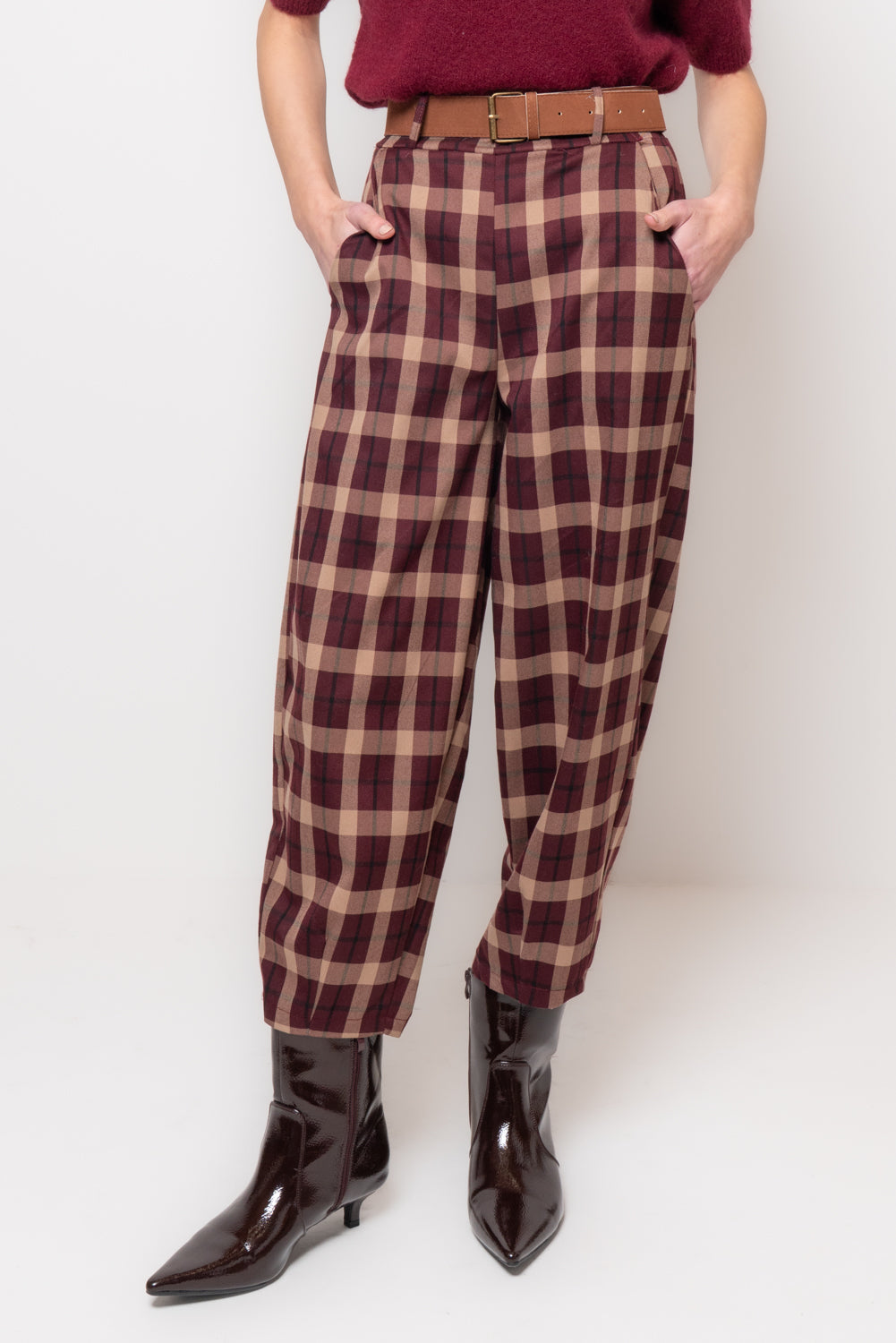 Pantalone baggy tartan