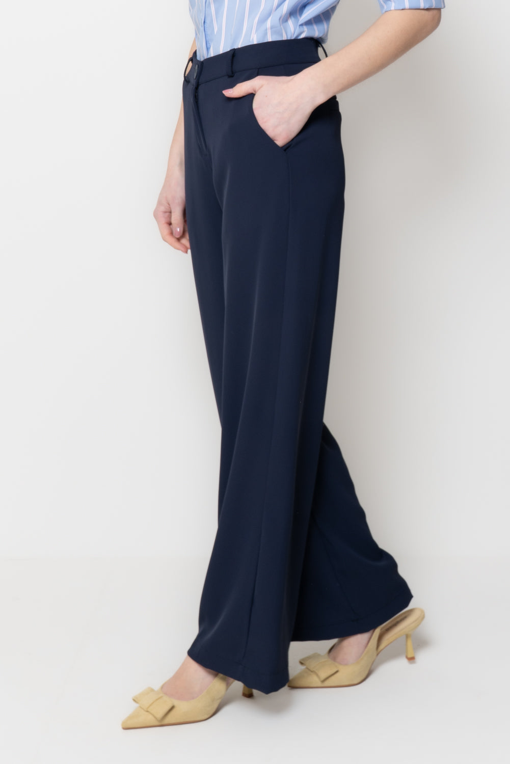 Pantalone Fluido Wide-Leg