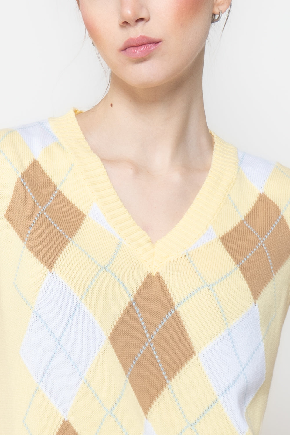 Gilet in Maglia a Rombi