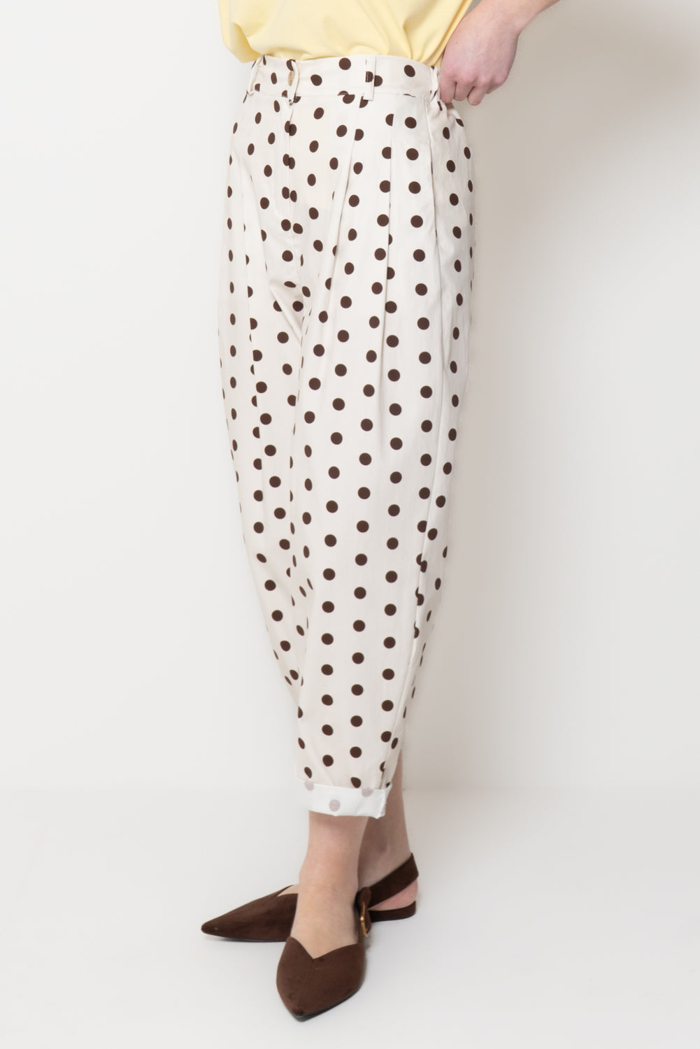 Pantaloni baggy con Stampa a Pois