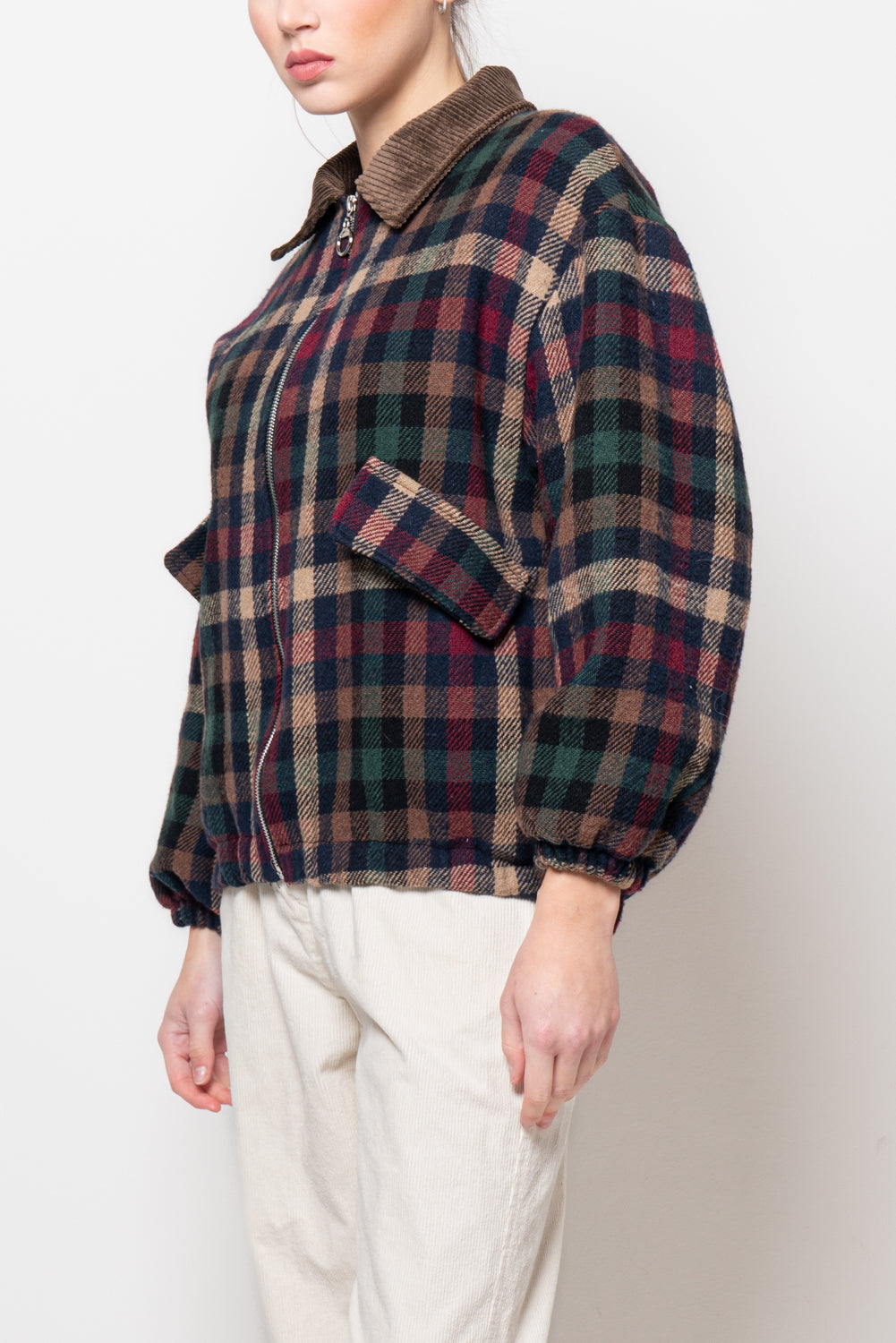 Bomber con colletto in velluto