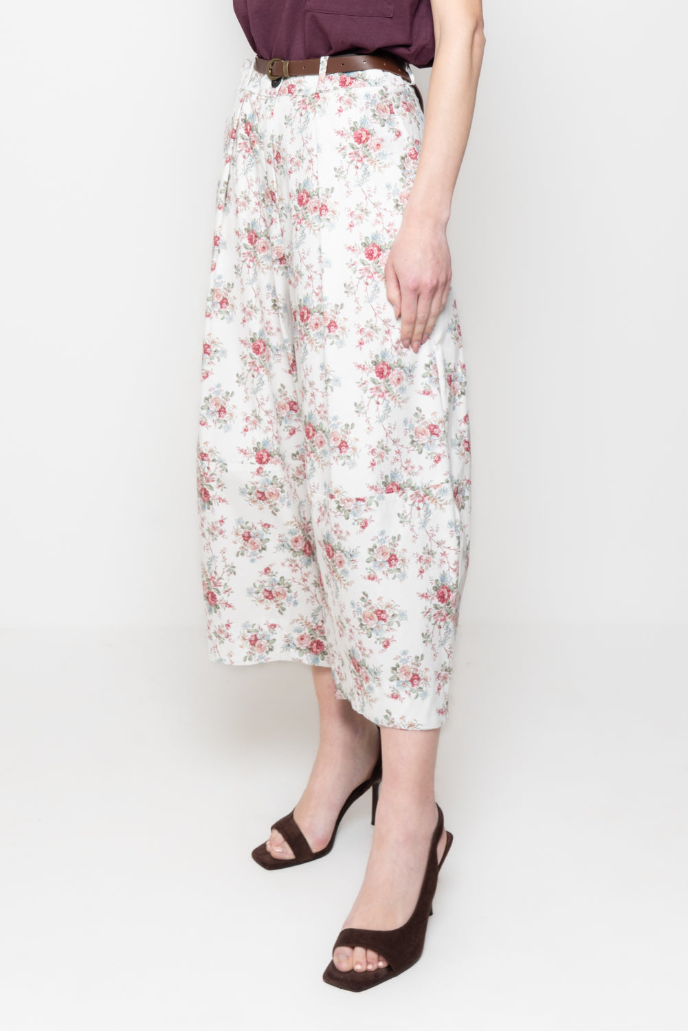 Pantaloni barrel a Fiori