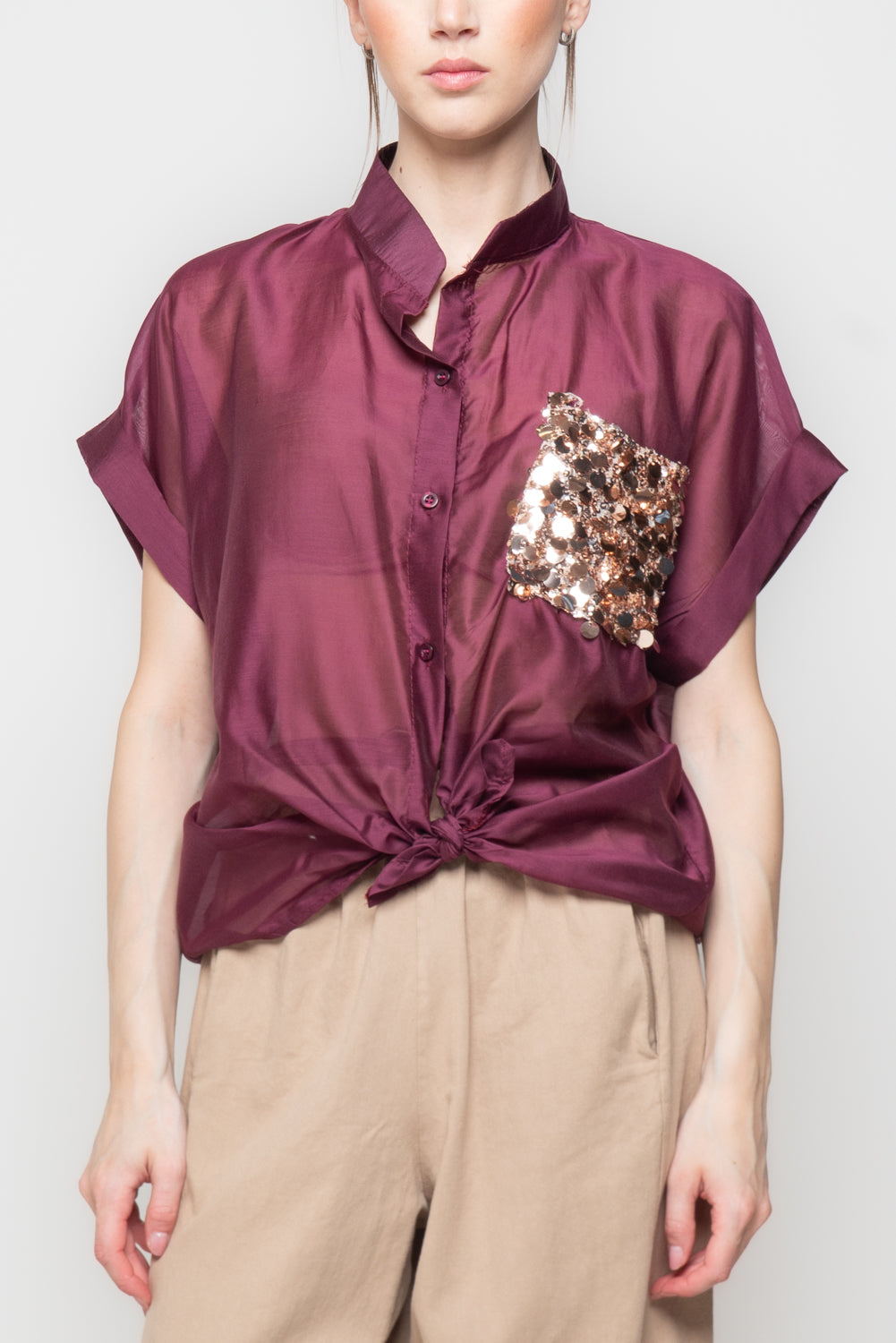 Camicia con Taschino di Paillettes