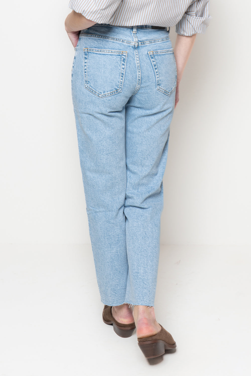 Jeans straight a taglio vivo