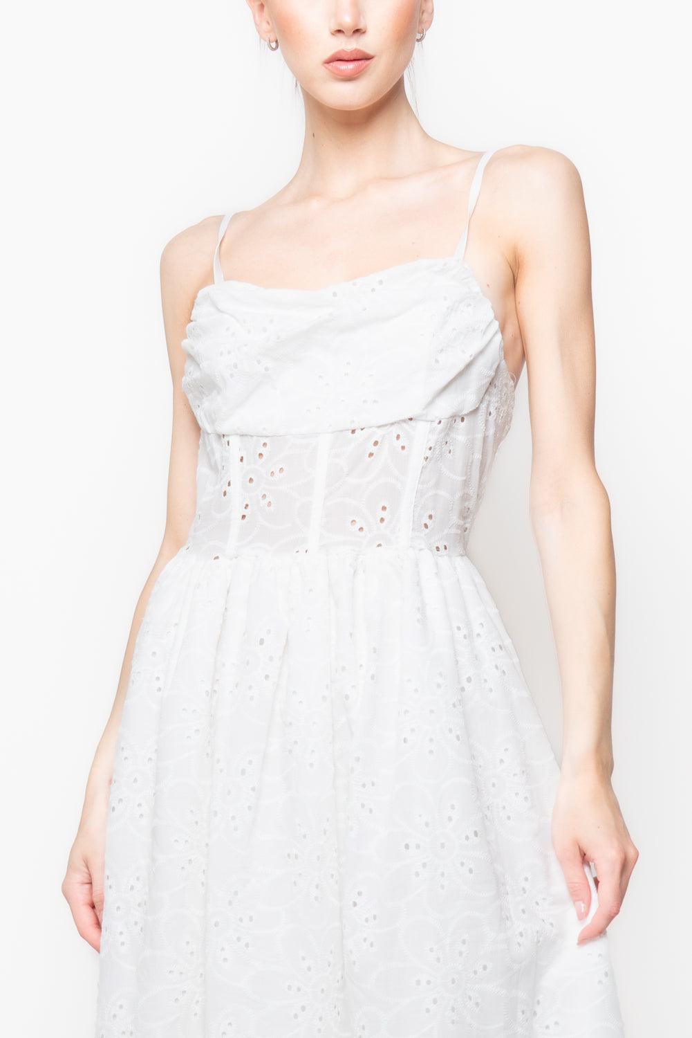 Abito Lungo in Sangallo stile Bustier